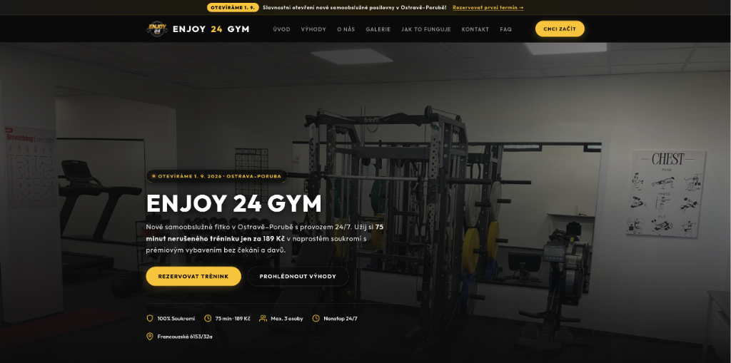 Enjoy 24 Gym – Samoobslužné fitko Ostrava