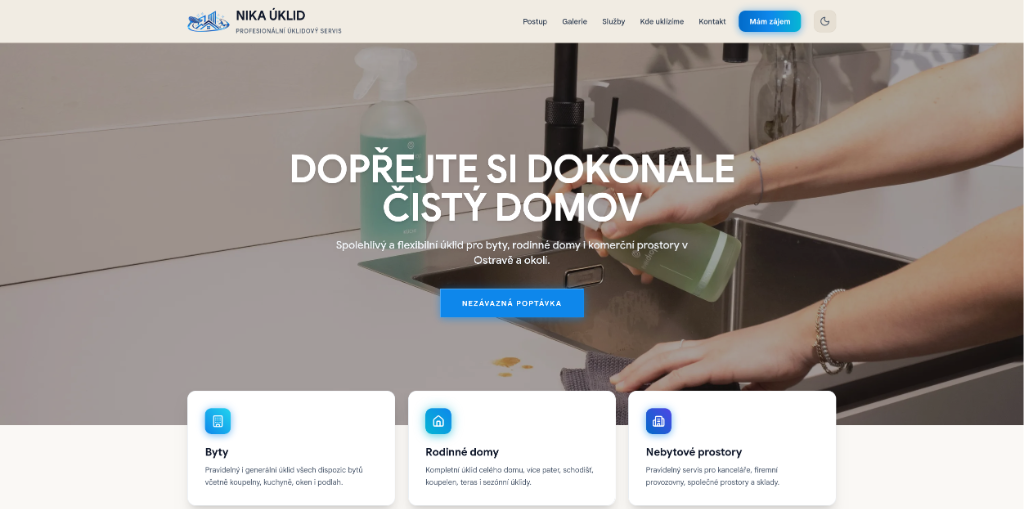 Nika Úklid – Profesionální úklidový servis Ostrava